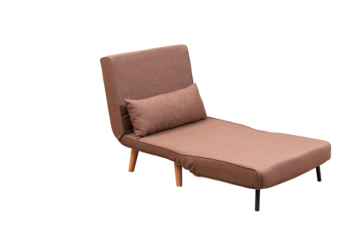 Fotelja na izvlačenje, smeđa, Folde Single - Brown