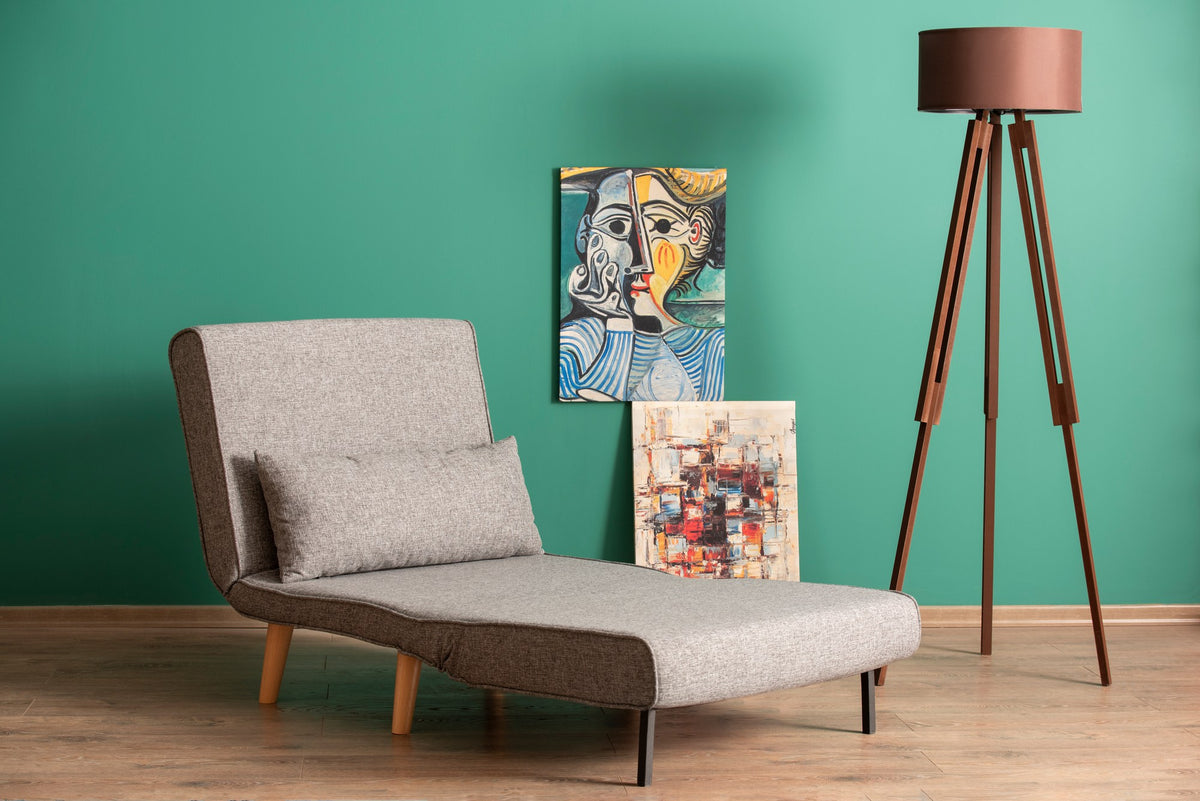 Fotelja na izvlačenje, Svijetlosiva, Folde Single - Light Grey