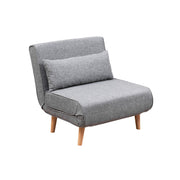 Fotelja na izvlačenje, Svijetlosiva, Folde Single - Light Grey