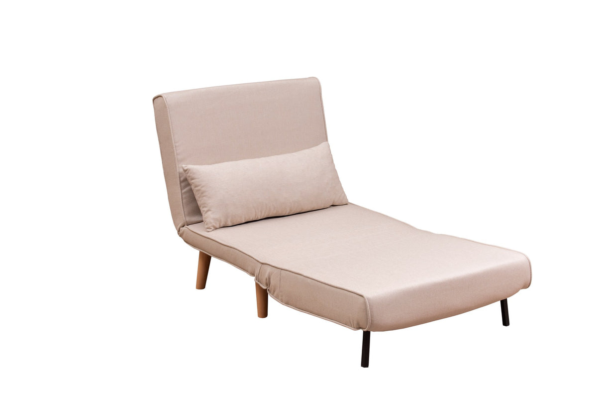 Fotelja na izvlačenje, krem, Folde Single - Cream