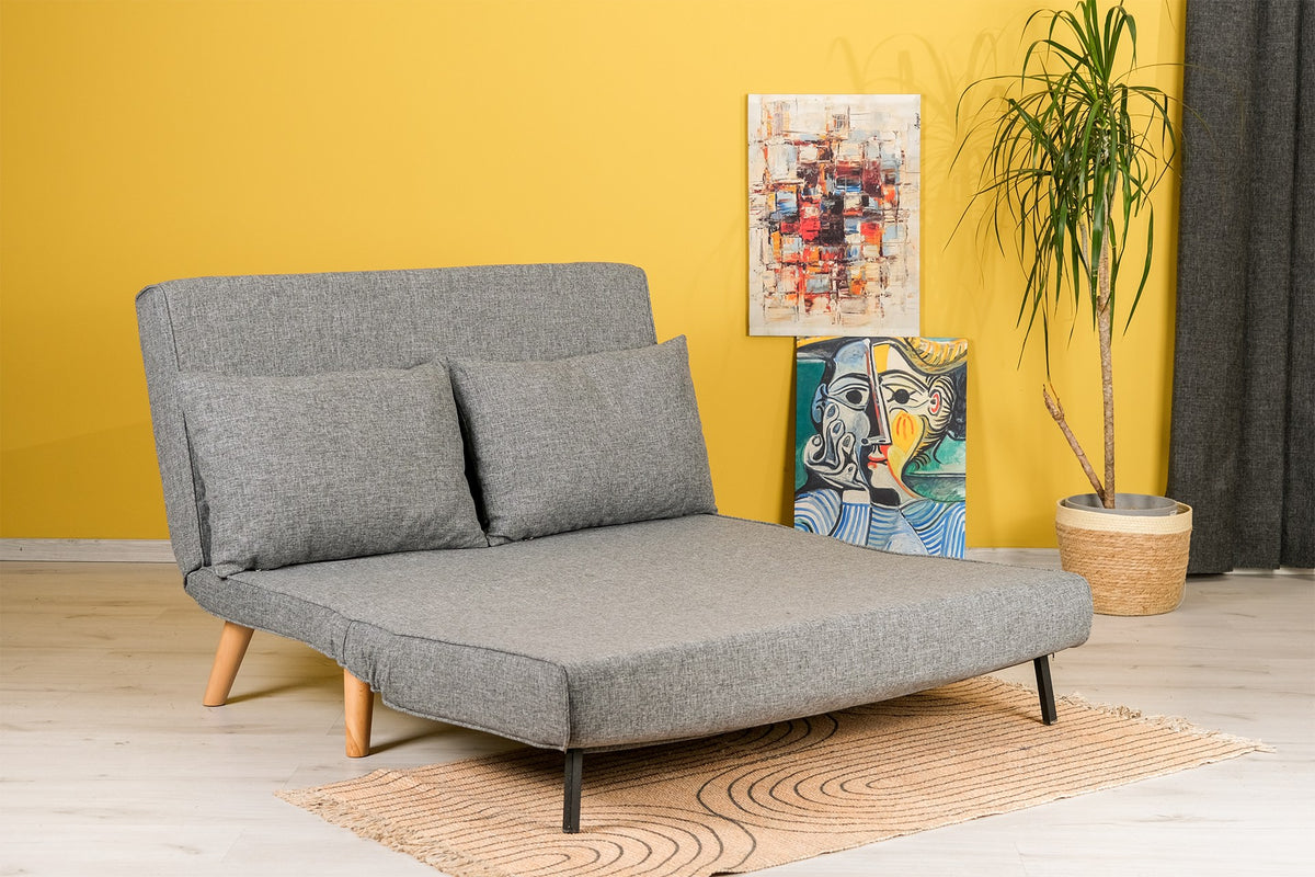 Dvosjed na razvlačenje, Svijetlosivi, Folde  2-Seater - Light Grey