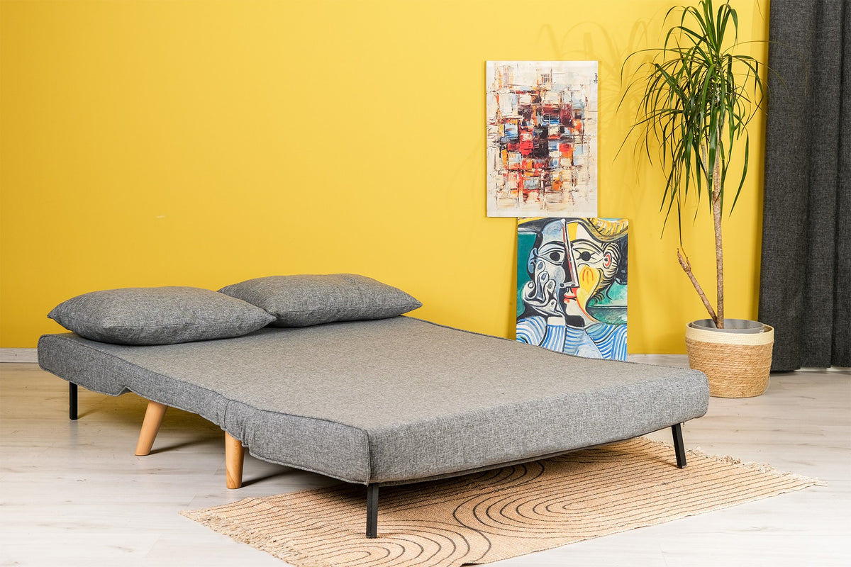 Dvosjed na razvlačenje, Svijetlosivi, Folde  2-Seater - Light Grey
