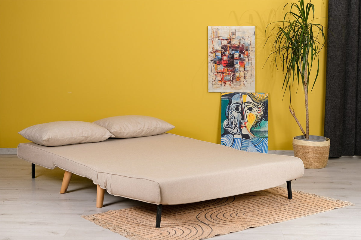 Dvosjed na razvlačenje, krem, Folde  2-Seater - Cream