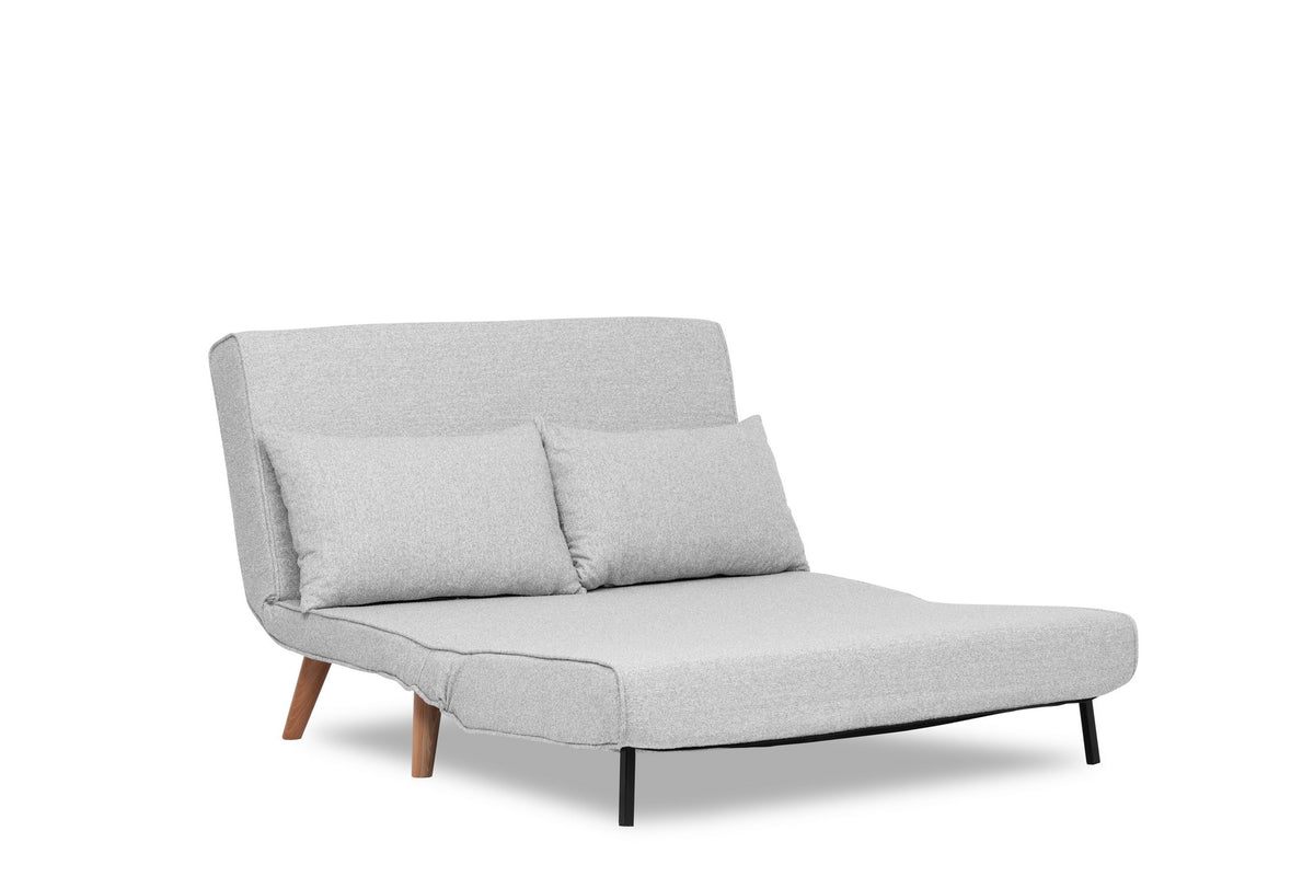 Dvosjed, Folde 2-Seater - Teddy tkanina - Siva