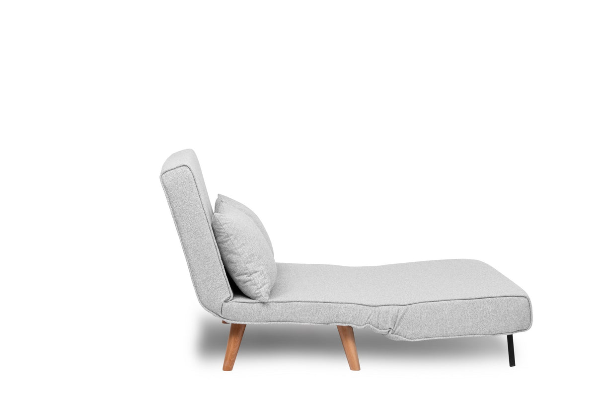 Dvosjed, Folde 2-Seater - Teddy tkanina - Siva