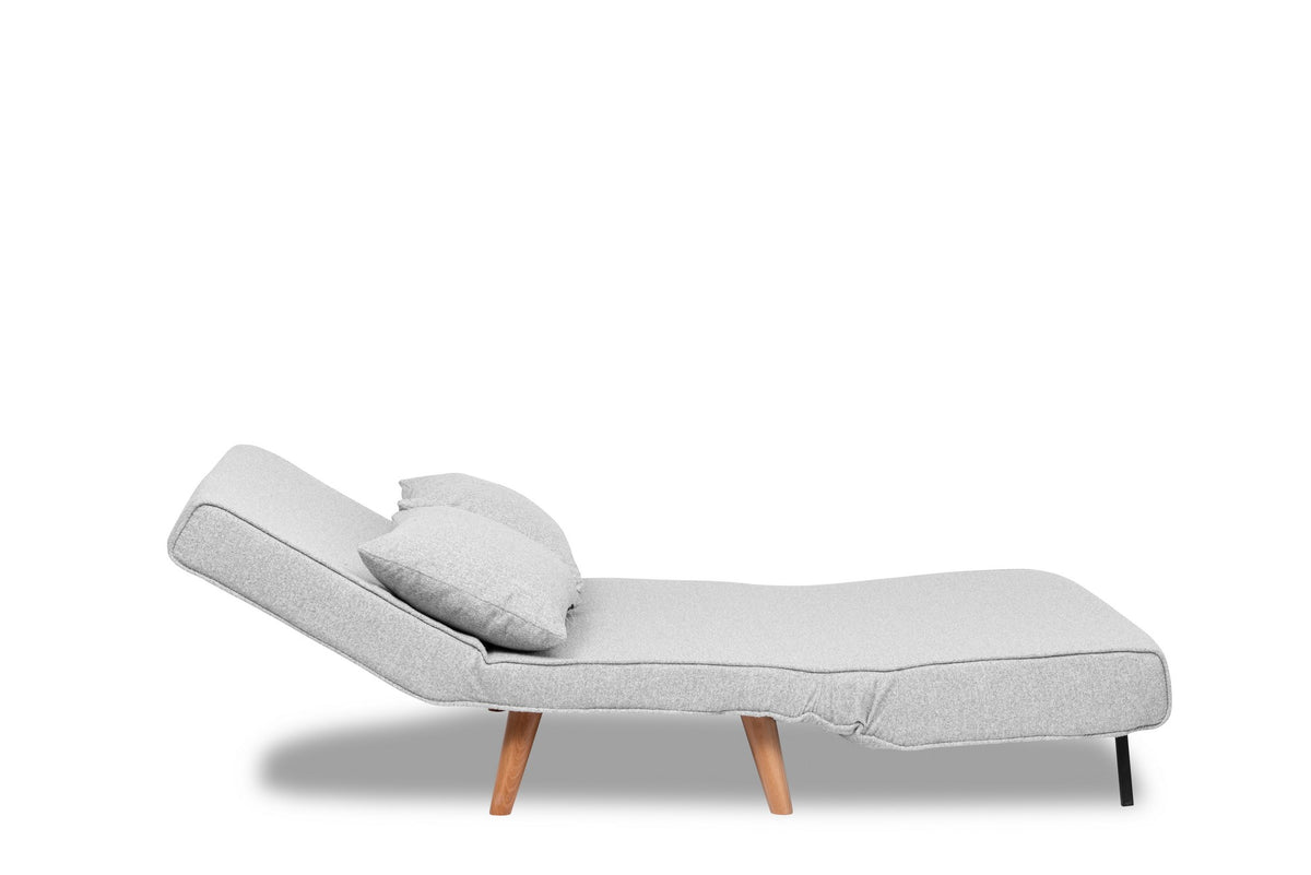 Dvosjed, Folde 2-Seater - Teddy tkanina - Siva