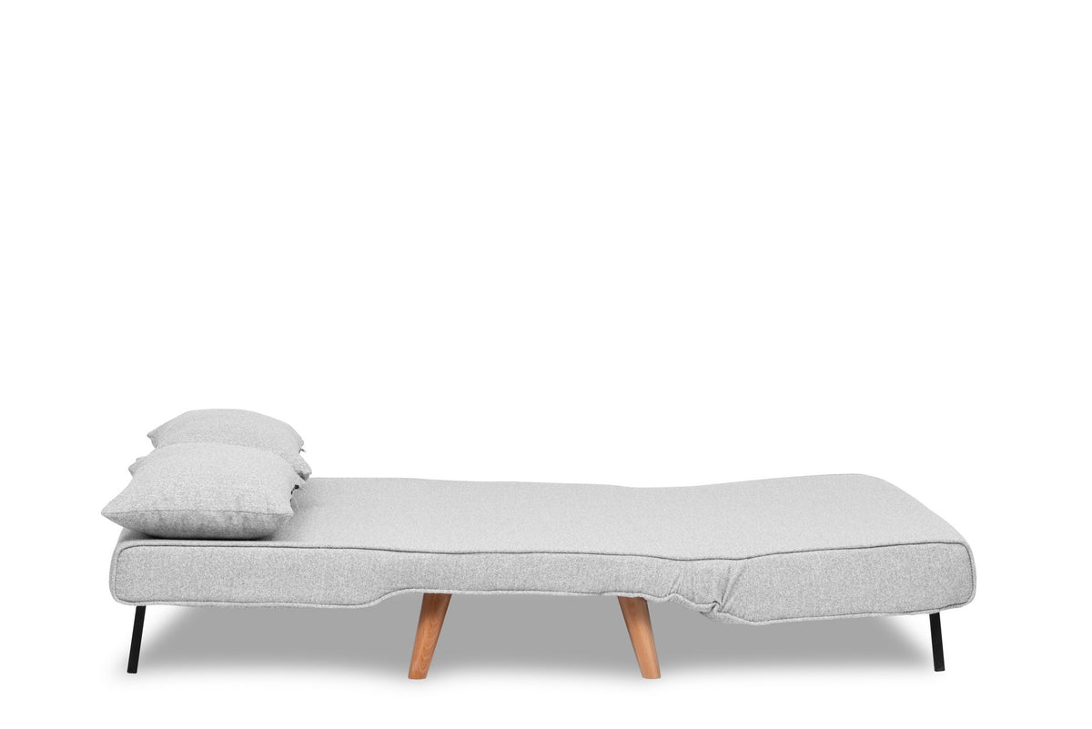 Dvosjed, Folde 2-Seater - Teddy tkanina - Siva