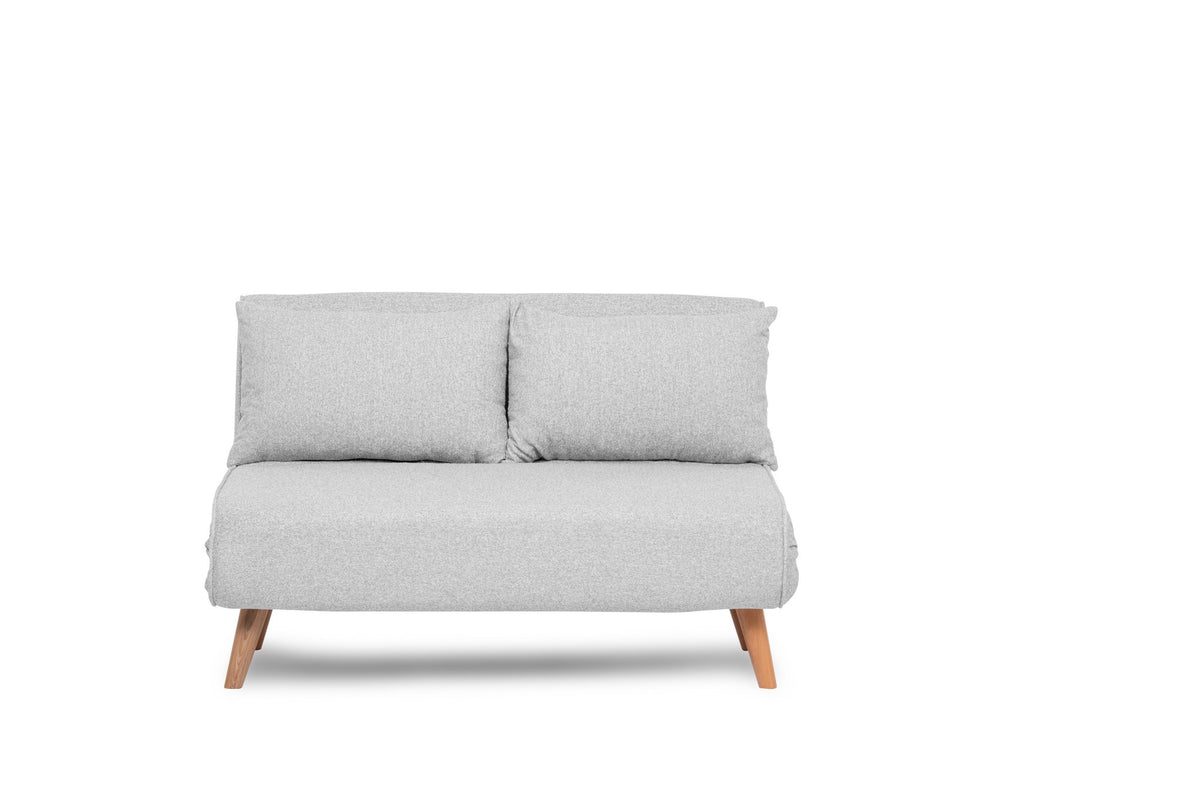 Dvosjed, Folde 2-Seater - Teddy tkanina - Siva