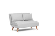 Dvosjed, Folde 2-Seater - Teddy tkanina - Siva