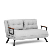 Dvosjed, Sando dvosjedni sofa - Teddy tkanina - Siva