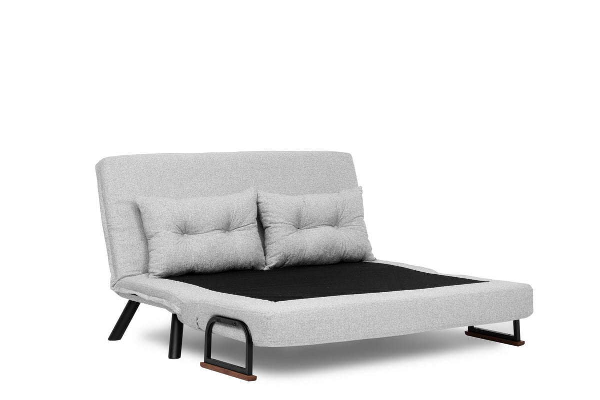 Dvosjed, Sando dvosjedni sofa - Teddy tkanina - Siva