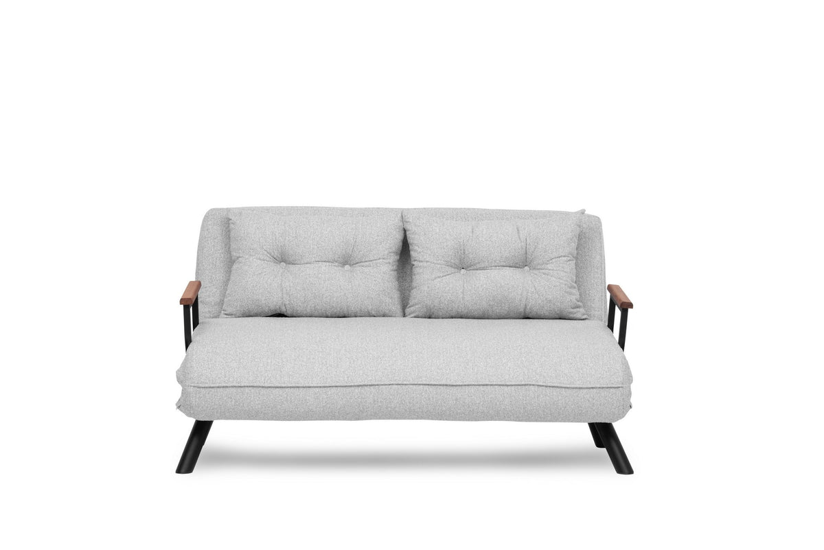 Dvosjed, Sando dvosjedni sofa - Teddy tkanina - Siva