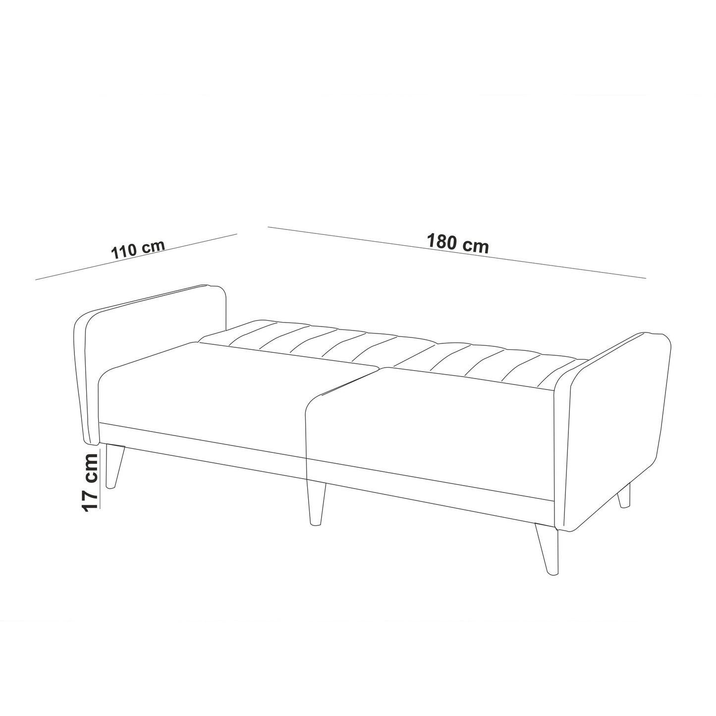 Sofa-Krevet Set 517, Antracit