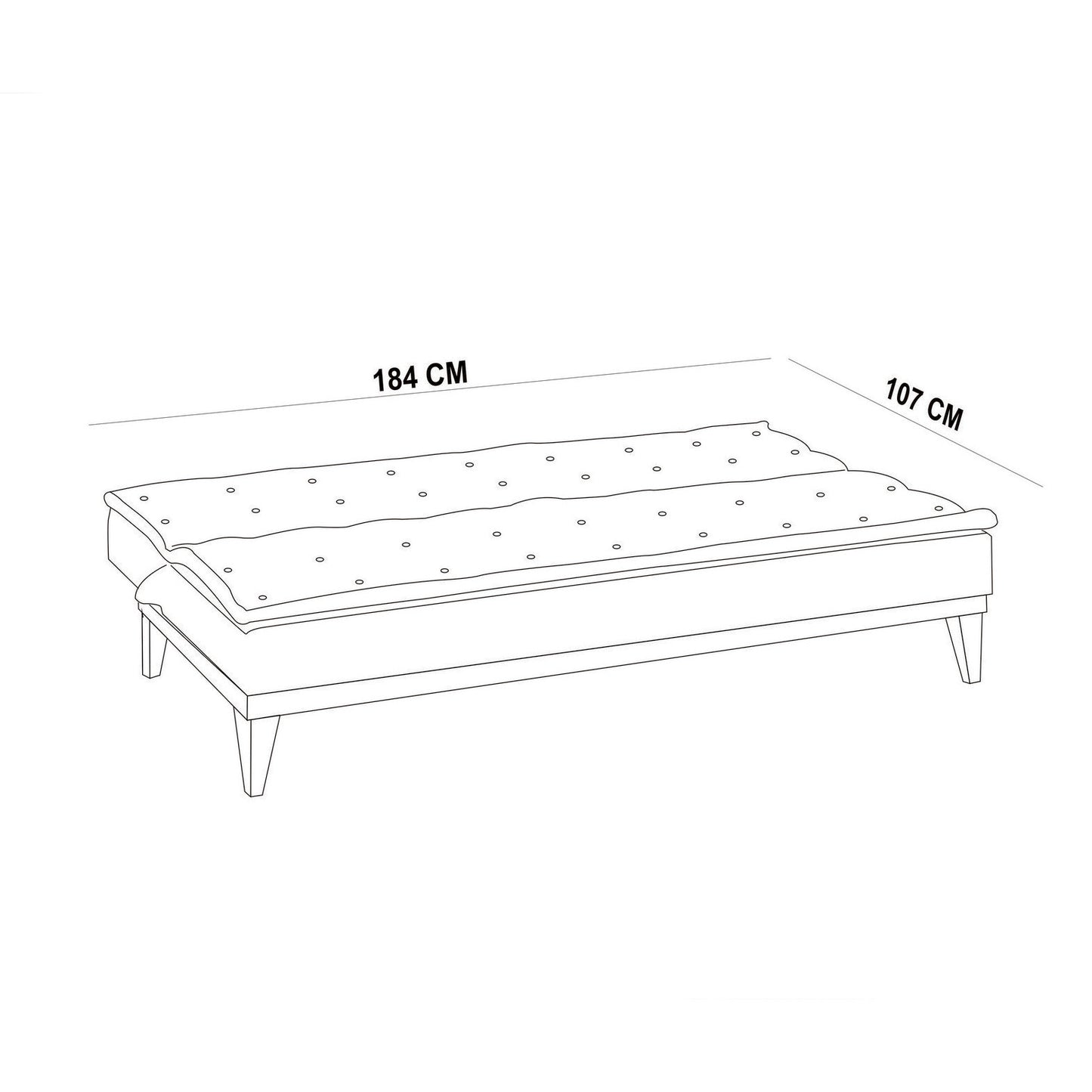 Komplet sofa-krevet 739, Antracit