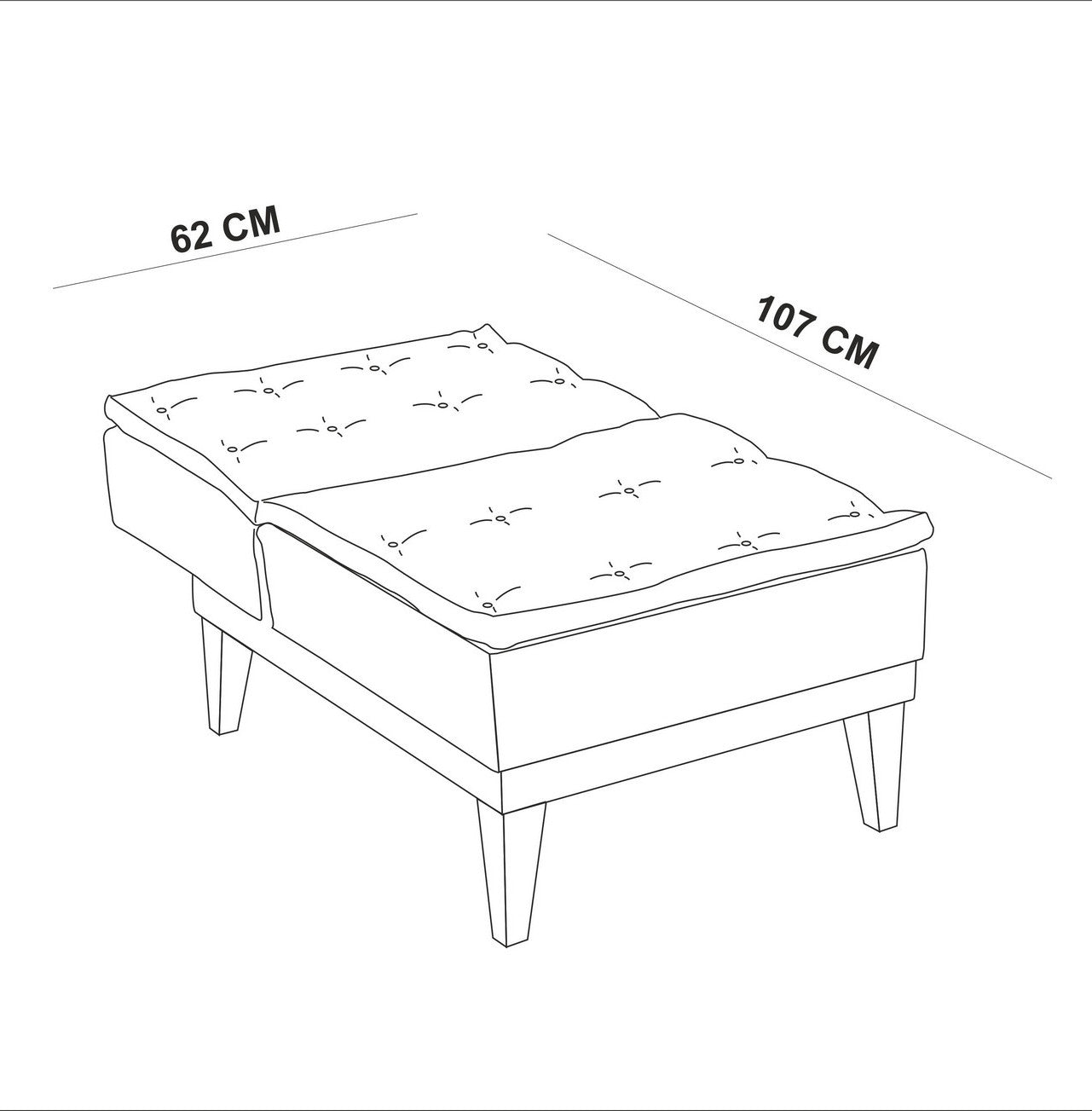 Komplet sofa-krevet 739, Antracit