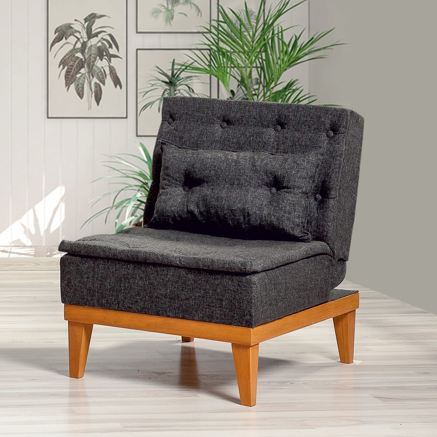 Komplet sofa-krevet 739, Antracit