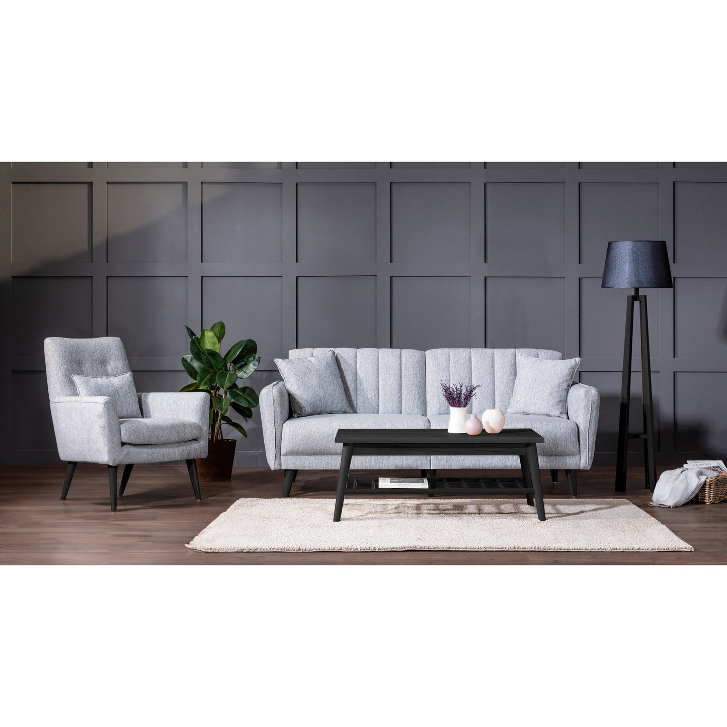 Sofa-Krevet Set 428, Siva