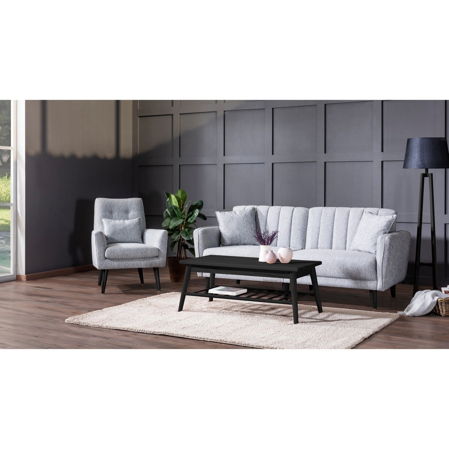 Sofa-Krevet Set 428, Siva