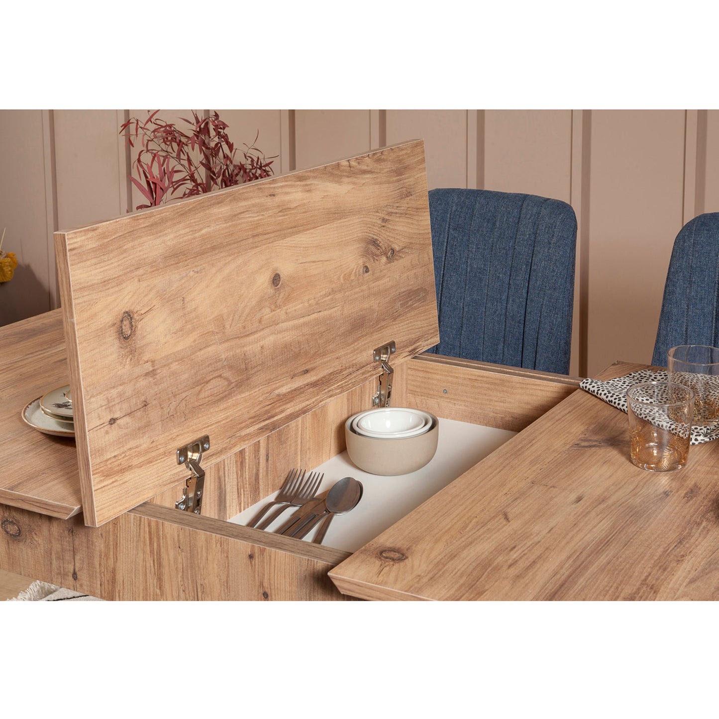 Set stolova i stolica (5 komada), Atlantski bor Tamno plava, Vina 1048 - Dark Blue, Atlantic