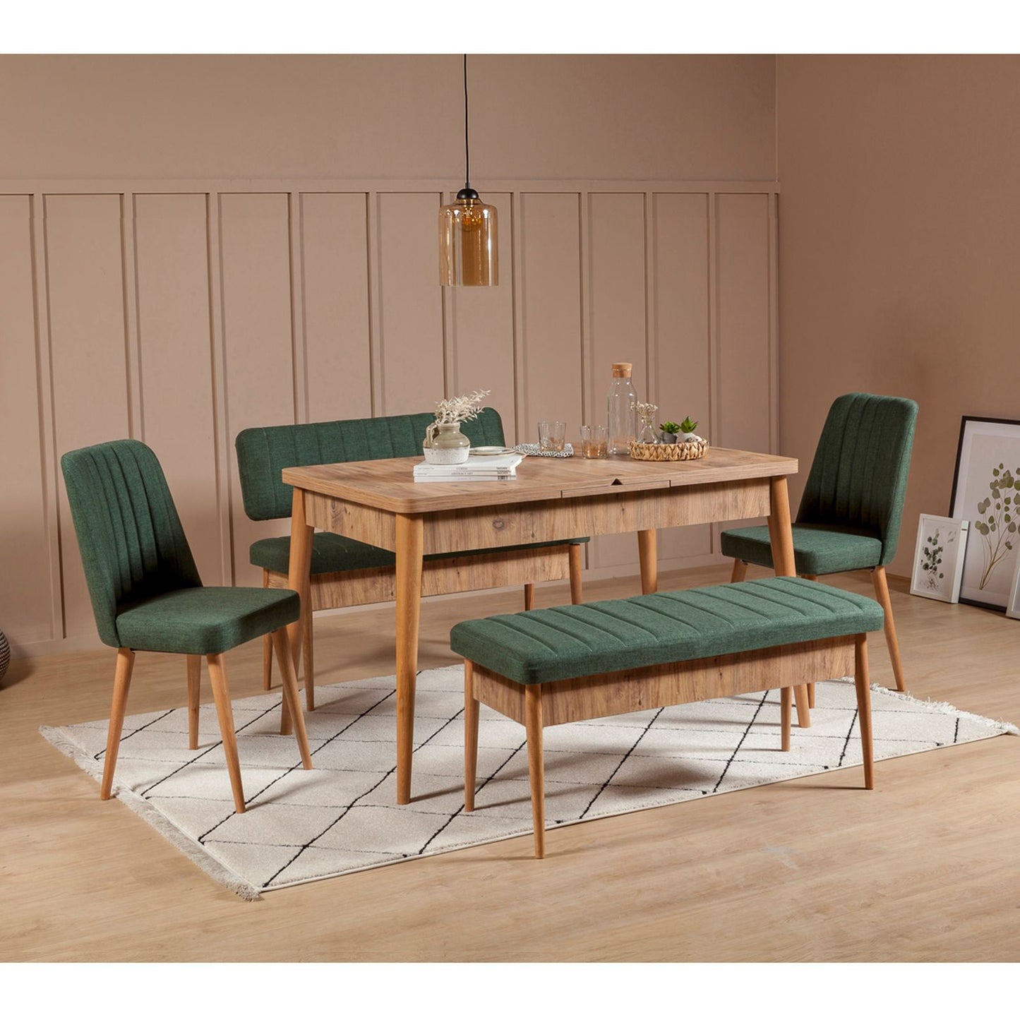 Klupa, Atlantski bor zelena, Vina 1070 - 1 - Green, Atlantic