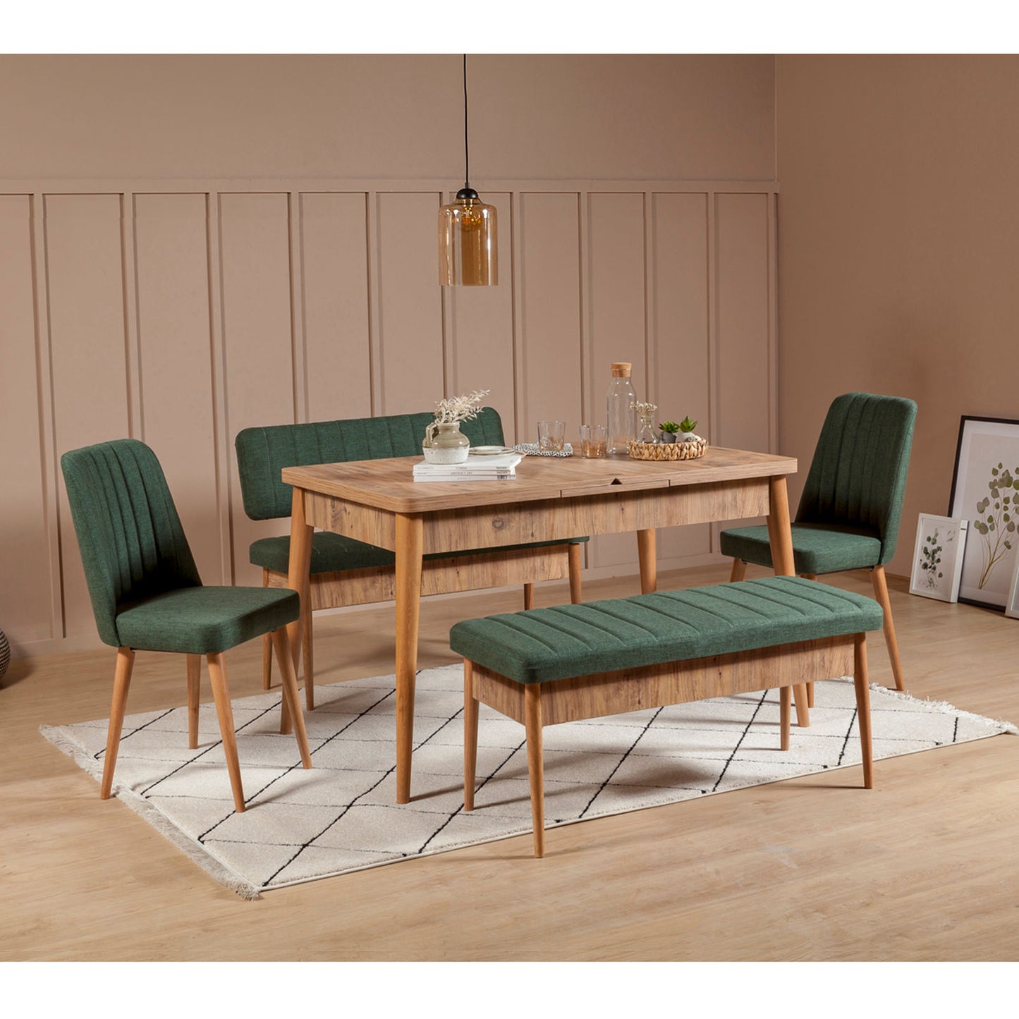 Klupa, Atlantski bor zelena, Vina 1070 - 2 - Green, Atlantic