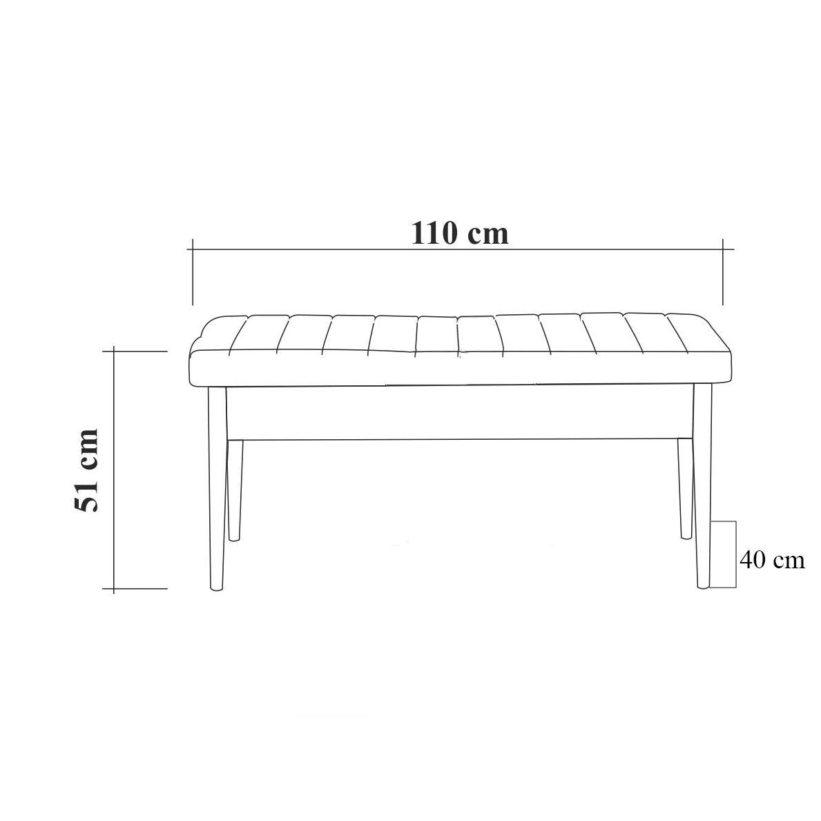 Klupa, Orah Kamen, Vina Bench - Walnut, Stone