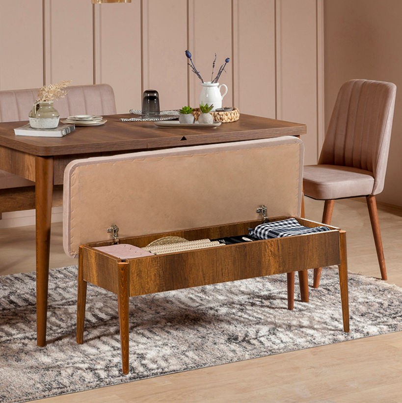 Set stolova i stolica (5 komada), Orah Kamen, Vina - Walnut