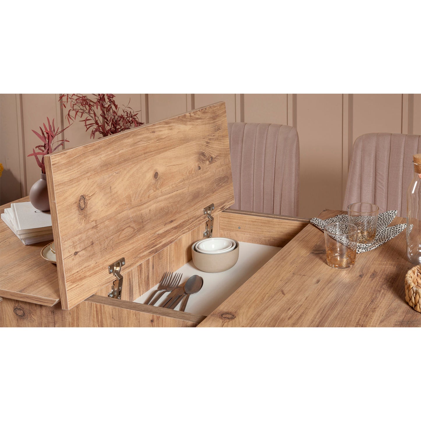 Set stolova i stolica (4 komada), Atlantski bor Kamen, Vina - Atlantic Pine