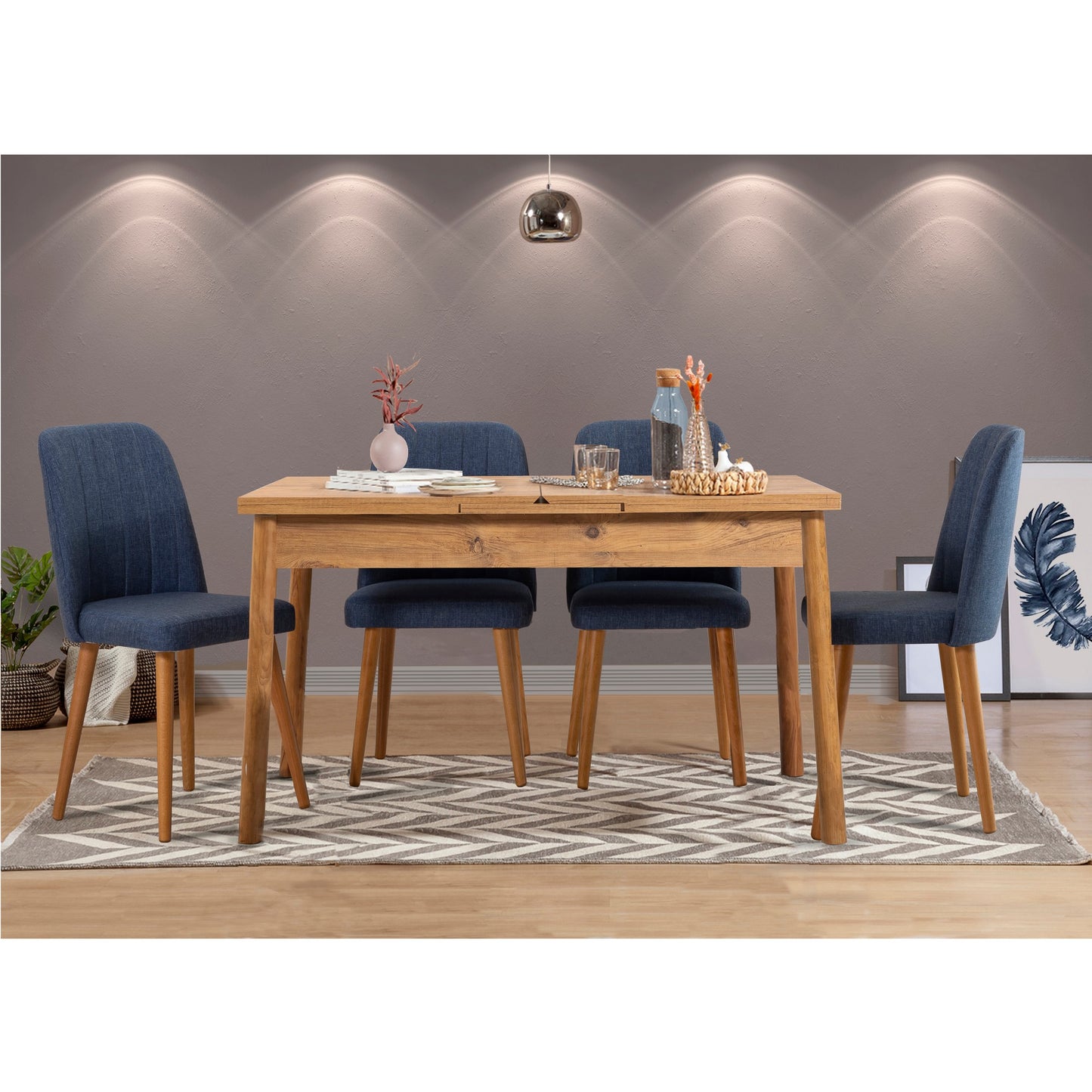 Set stolova i stolica (5 komada), Atlantski bor Mornarsko plava, Santiago 1048 - 1 A