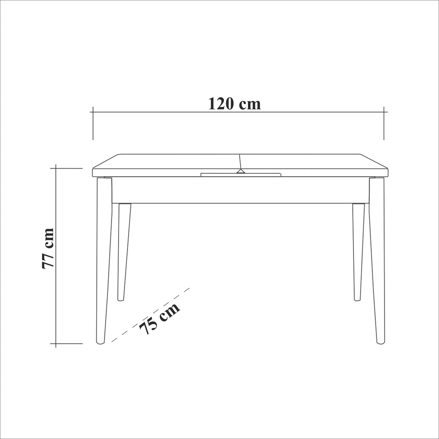 Set stolova i stolica (4 komada), Atlantski bor Antracit, Costa 1053 - 3 A