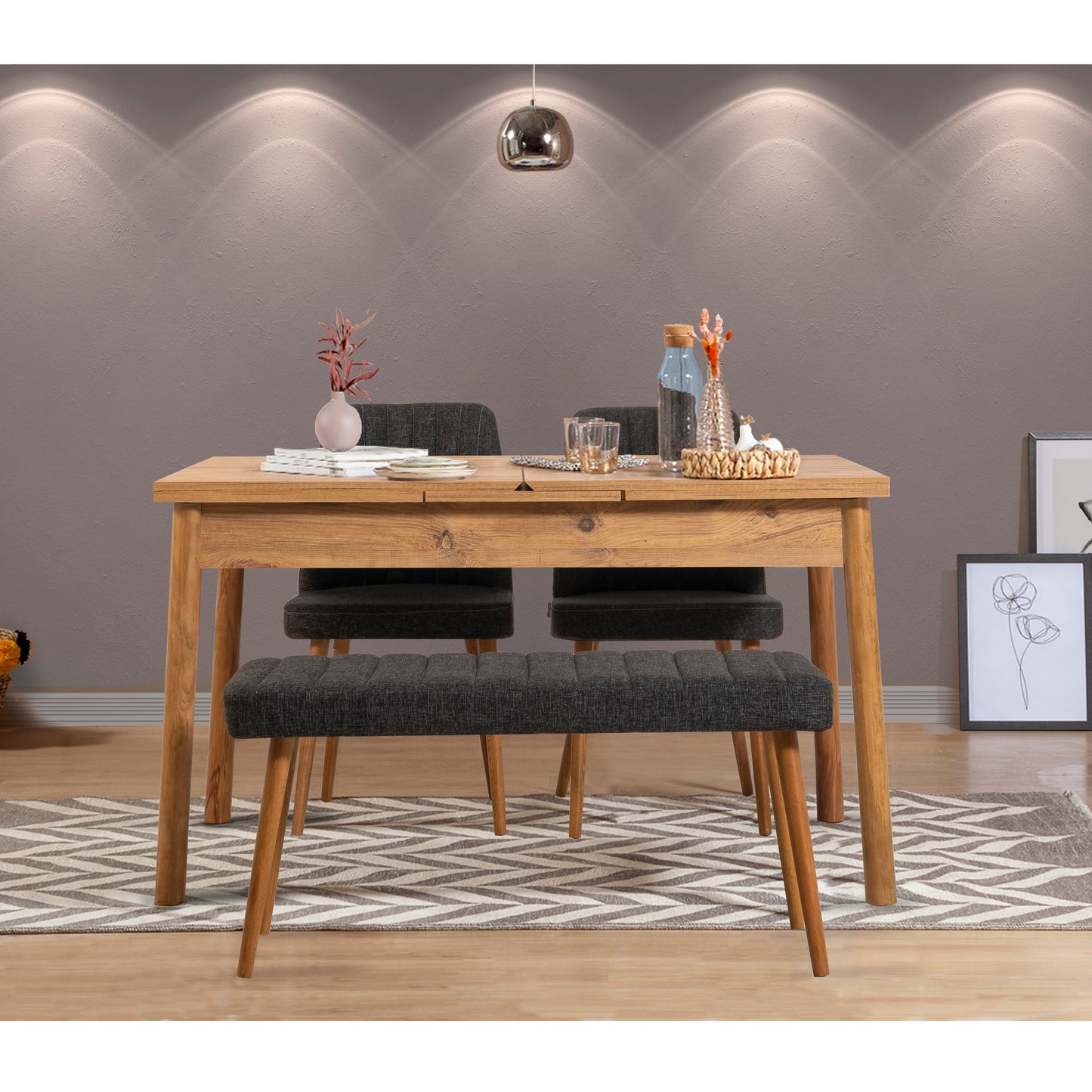 Set stolova i stolica (4 komada), Atlantski bor Antracit, Santiago 1053 - 3 A