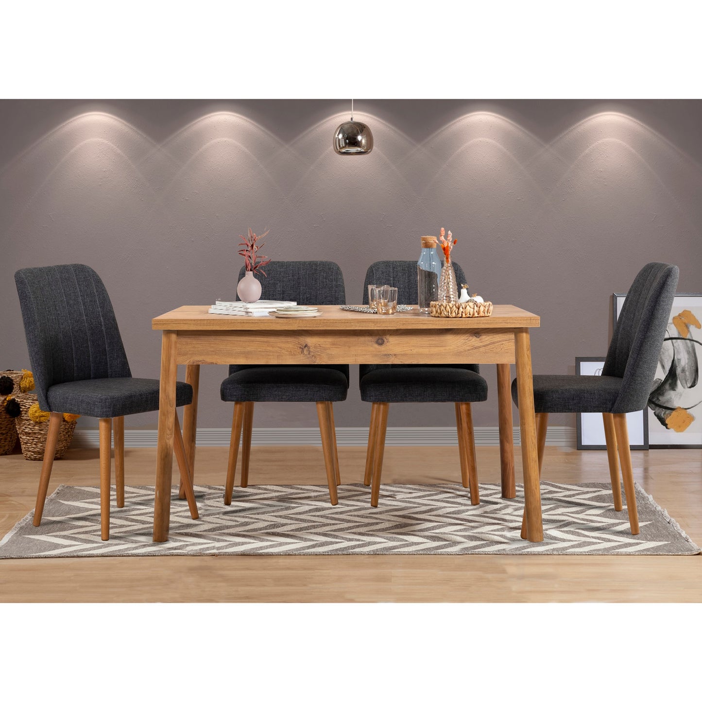 Set stolova i stolica (5 komada), Atlantski bor Antracit, Santiago 1053 - 1 A