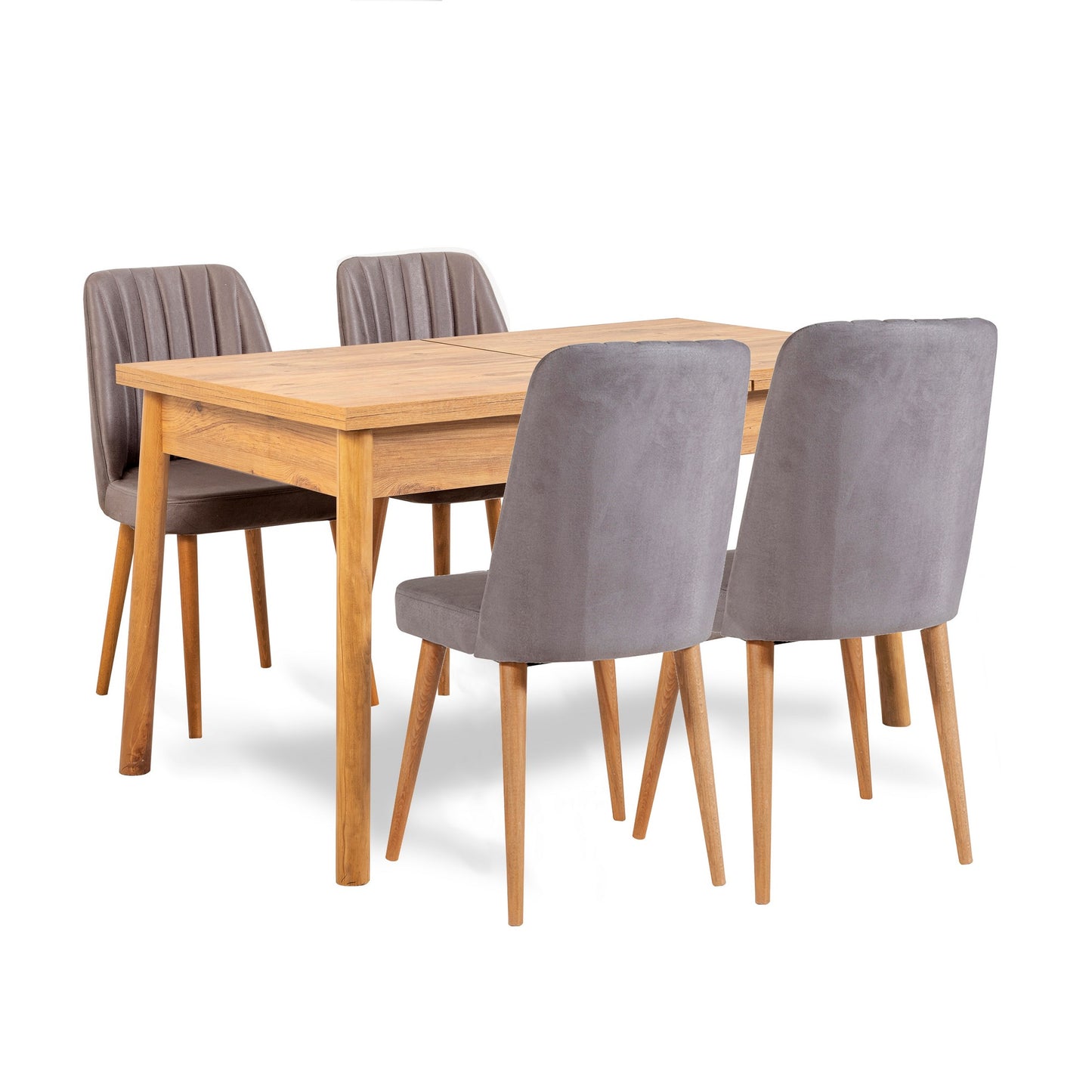 Set stolova i stolica (6 komada), Atlantski bor Sivo, Costa 0701 - 2 A