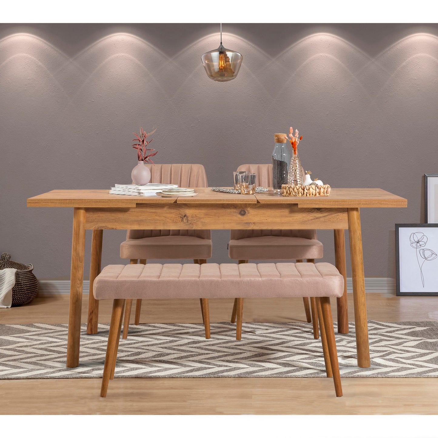 Set stolova i stolica (4 komada), Atlantski bor Kamen, Santiago 0900 - 3 A