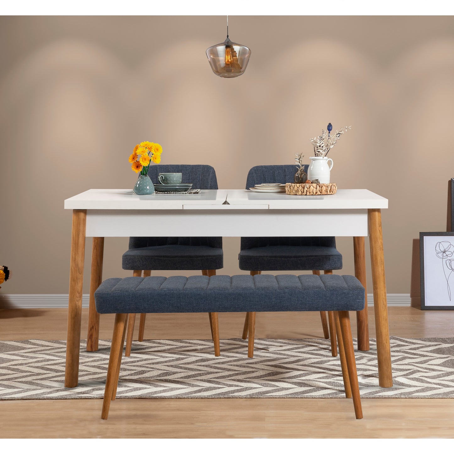 Set stolova i stolica (4 komada), Atlantski bor Mornarsko plava, Santiago 1048 - 3 AB