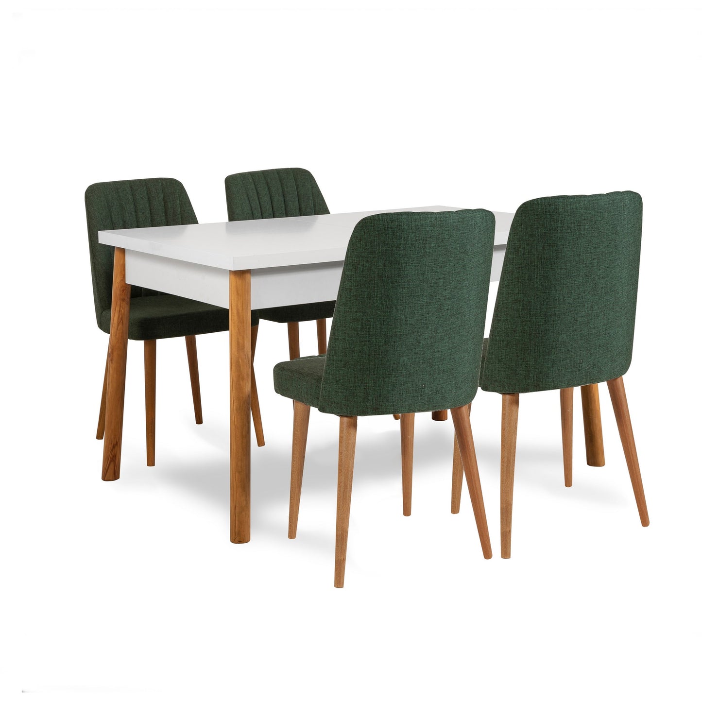 Set stolova i stolica (5 komada), Atlantski bor Bijela boja zelena, Costa 1070 - 1 AB