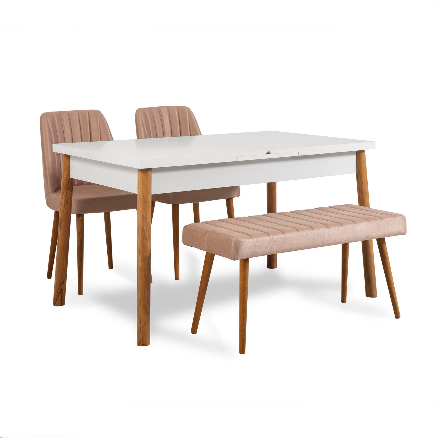 Set stolova i stolica (4 komada), Atlantski bor Bijela boja Kamen, Costa 0900 - 3 AB