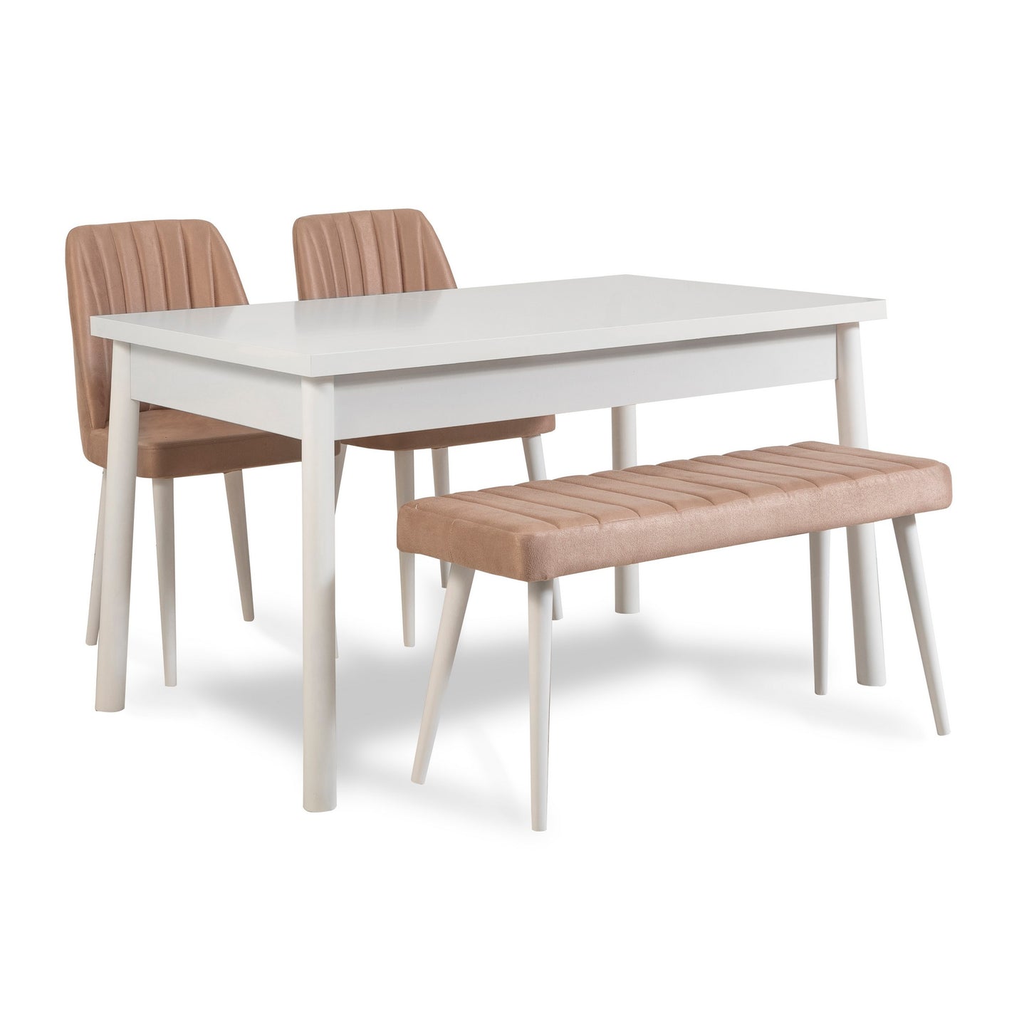 Set stolova i stolica (4 komada), Bijela boja Kamen, Costa 0900 - 3 B