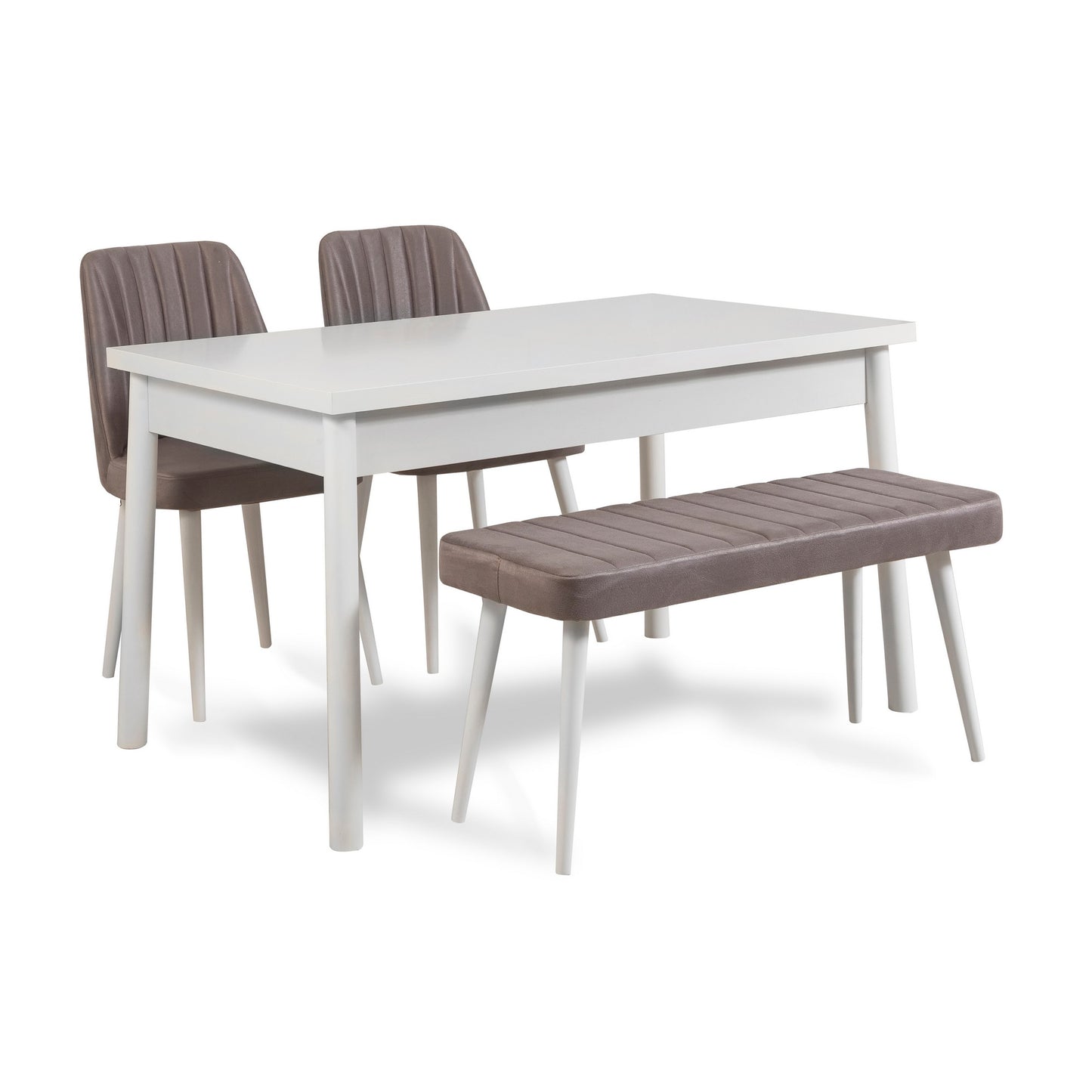 Set stolova i stolica (4 komada), Bijela boja Sivo, Costa 0701 - 3 B