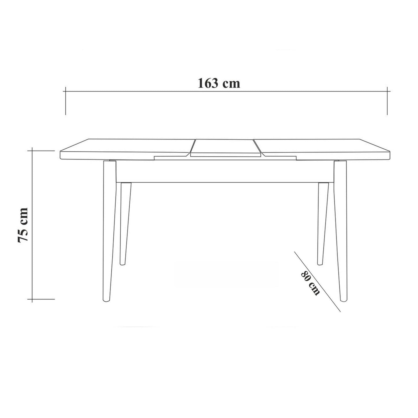 Set stola i stolica (4 komada), Vina 1070 - 3 - Atlantic, Green