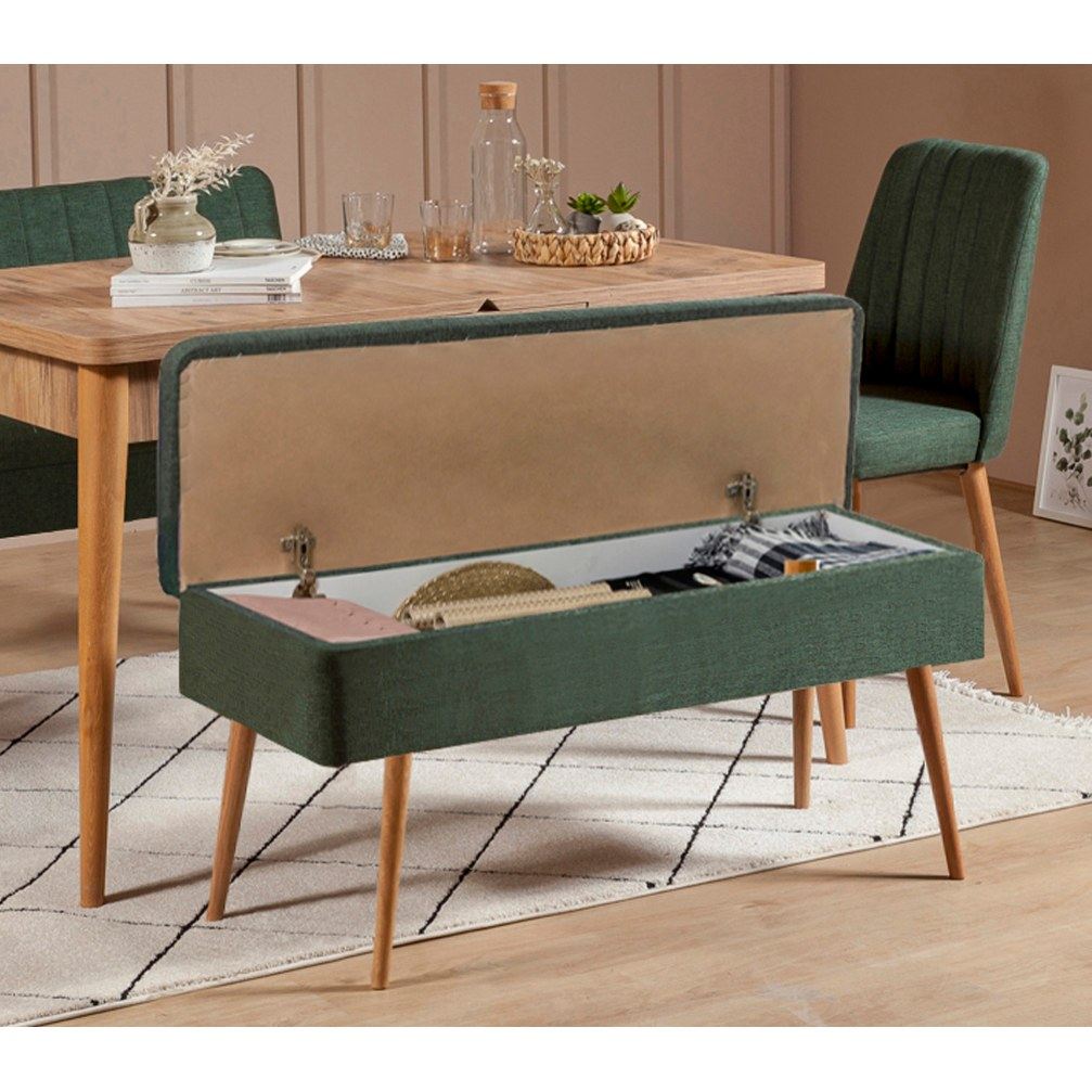 Set stola i stolica (4 komada), Vina 1070 - 3 - Atlantic, Green