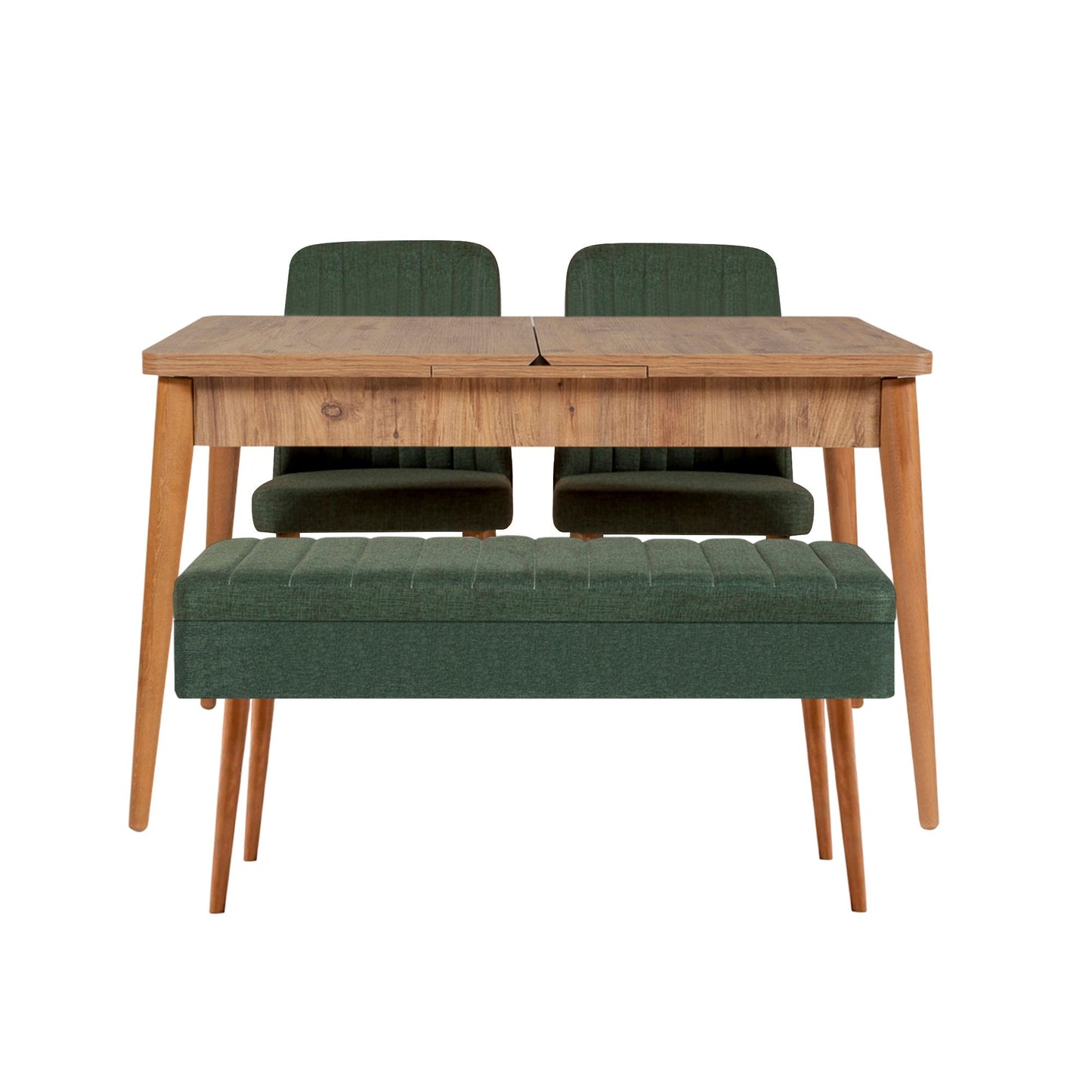 Set stola i stolica (4 komada), Vina 1070 - 3 - Atlantic, Green