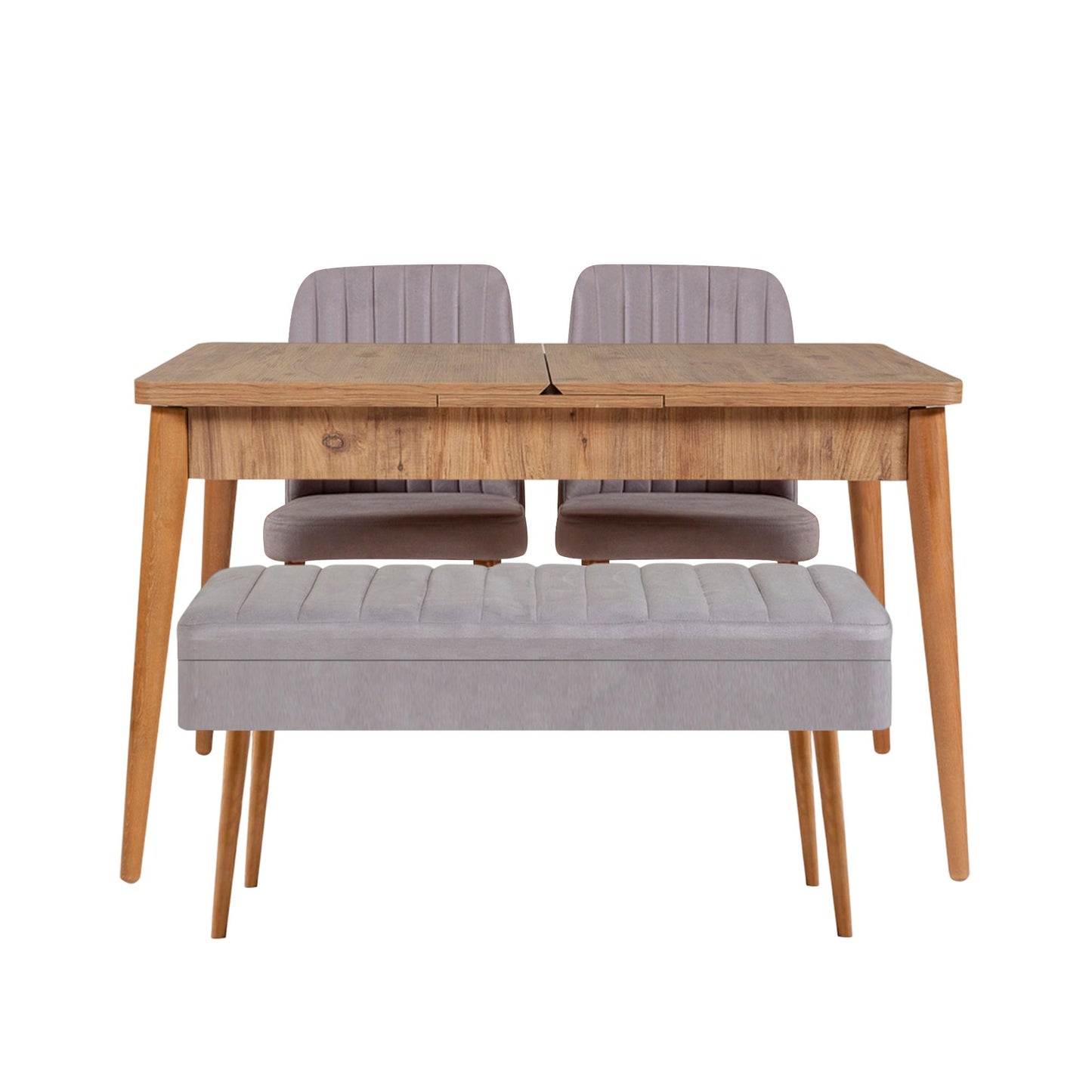 Set stola i stolica (4 komada), Vina 0701 - 3 - Atlantic, Grey
