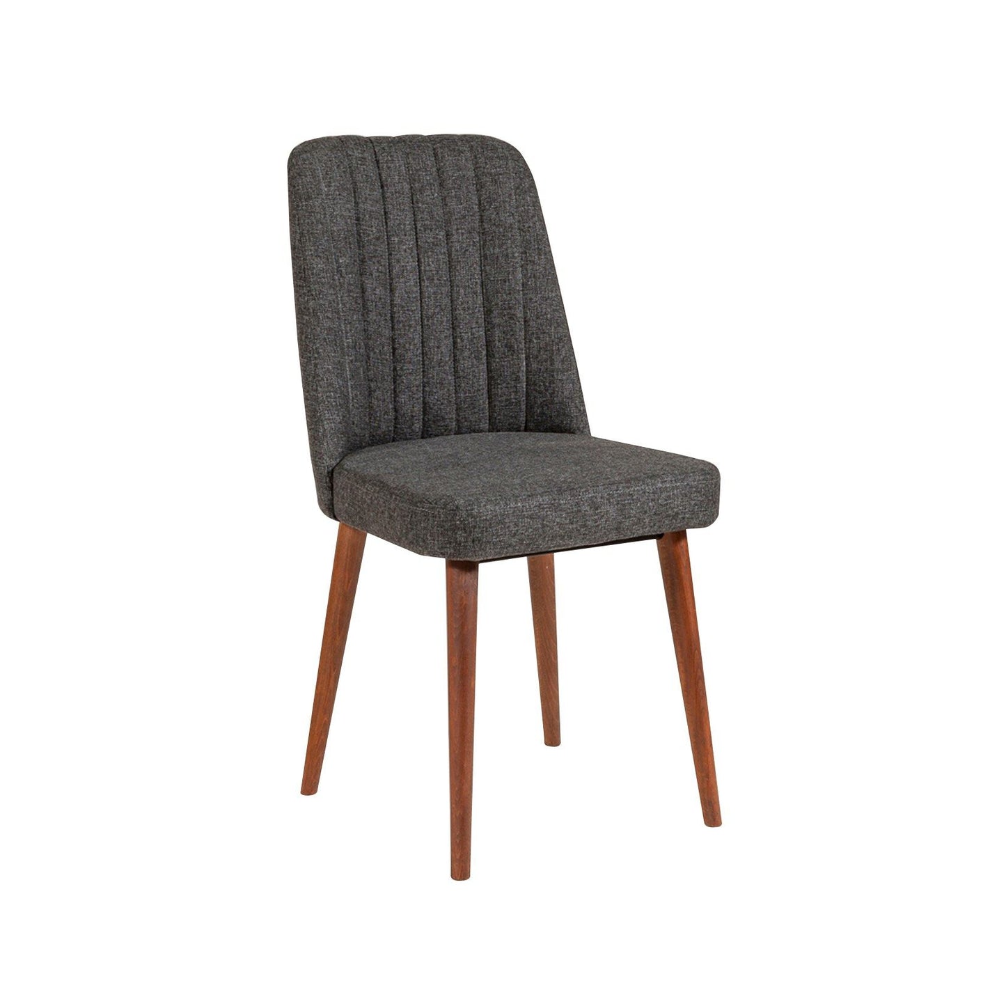 Set stola i stolica (4 komada), Vina 1053 - 3 - Anthracite, Walnut