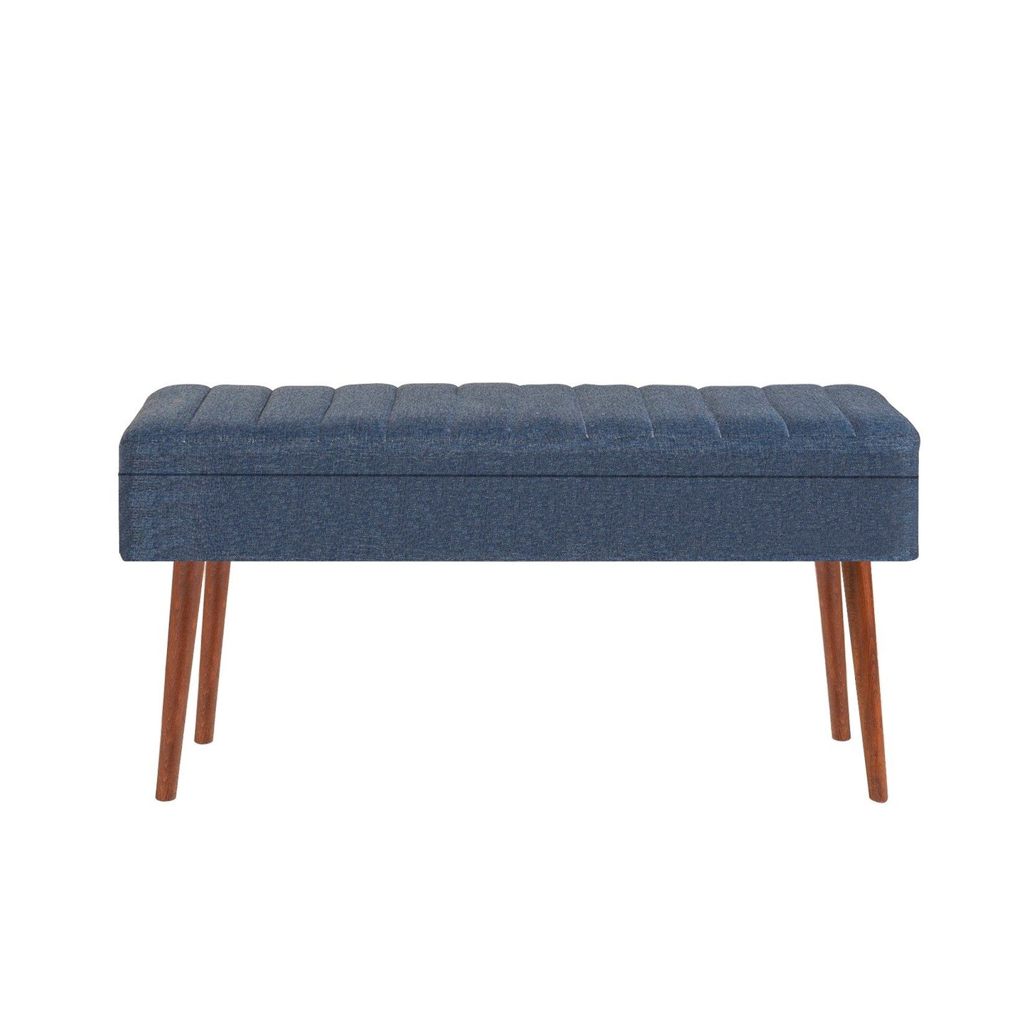 Set stola i stolica (4 komada), Vina 1048 - 3 - Walnut, Dark Blue