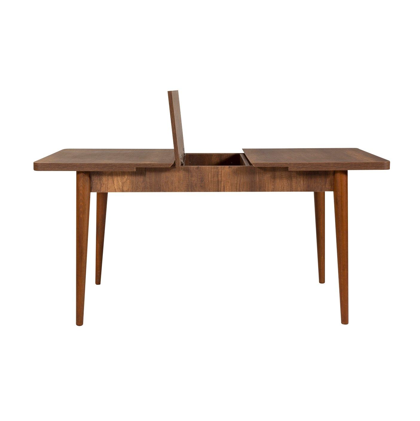 Set stola i stolica (4 komada), Vina 0900 - 3 - Walnut, Stone