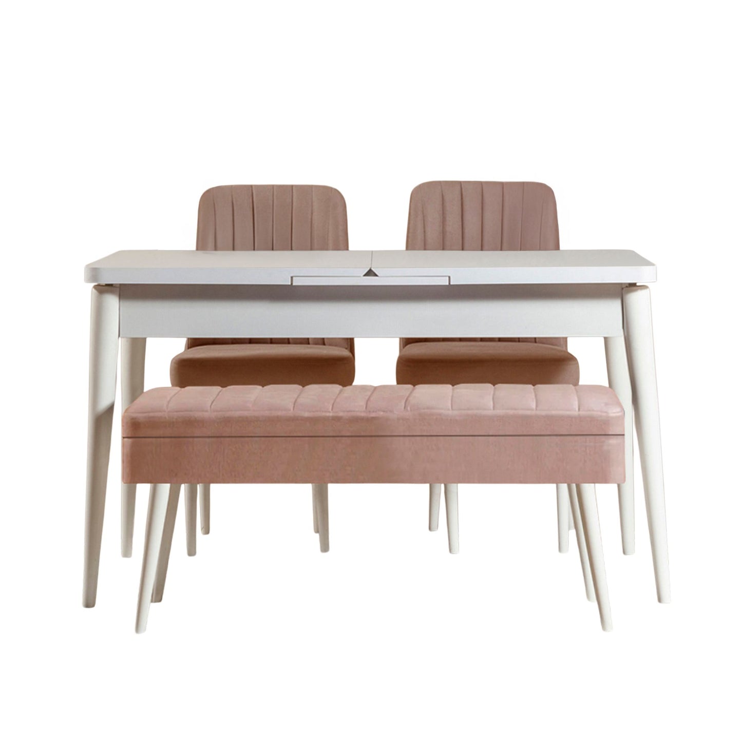 Set stola i stolica (4 komada), Vina 0900 - 3 - White, Stone
