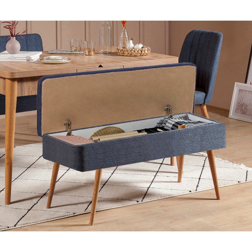 Set stola i stolica (5 komada), Vina 1048 - 4 - Atlantic, Dark Blue