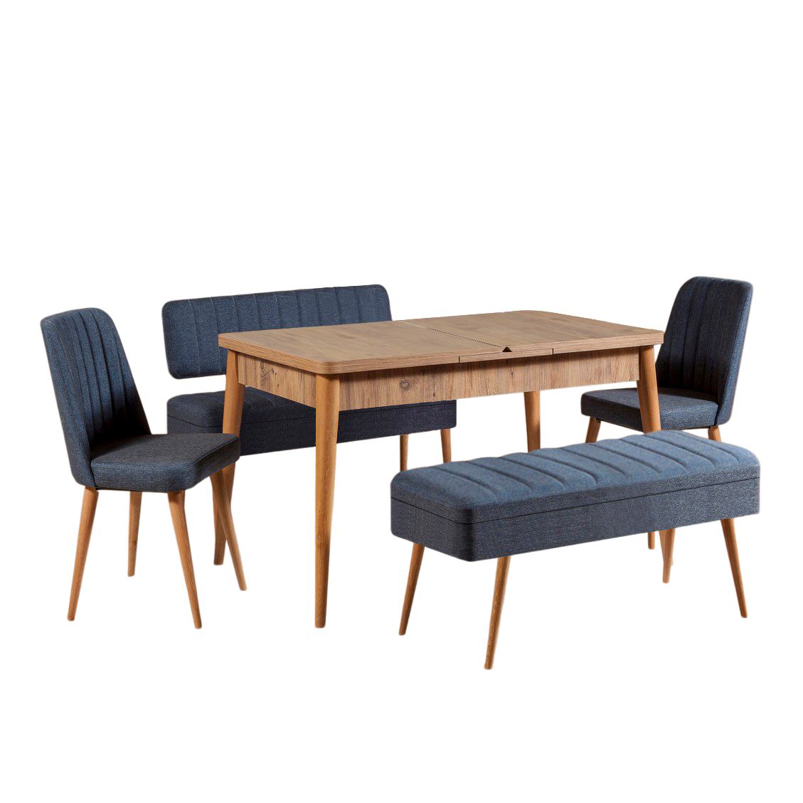 Set stola i stolica (5 komada), Vina 1048 - 4 - Atlantic, Dark Blue