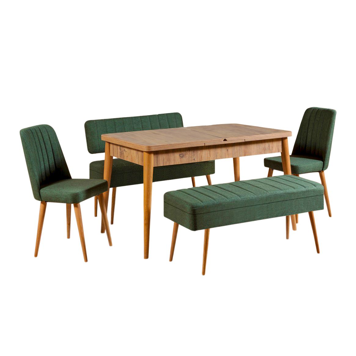 Set stola i stolica (5 komada), Vina 1070 - 4 - Atlantic, Green